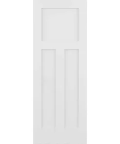 ReliaBilt Slab Doors Shaker 30-in x 80-in White 3-Panel Craftsman