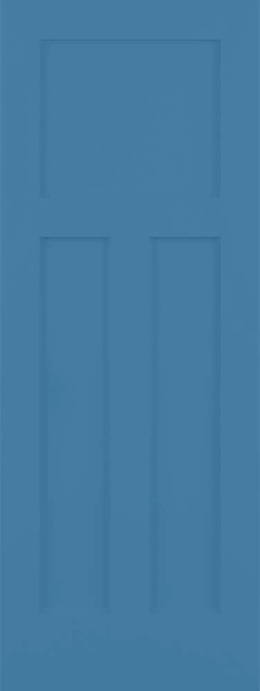 ReliaBilt Slab Doors Shaker 32-in x 80-in Blue Heron 3-Panel Craftsman 1 ReliaBilt Slab Doors Shaker 32-in x 80-in Blue Heron 3-Panel Craftsman