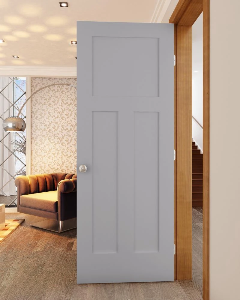 ReliaBilt Slab Doors Shaker 28-in x 80-in Driftwood 3-Panel Craftsman 2 ReliaBilt Slab Doors Shaker 28-in x 80-in Driftwood 3-Panel Craftsman - Image 2