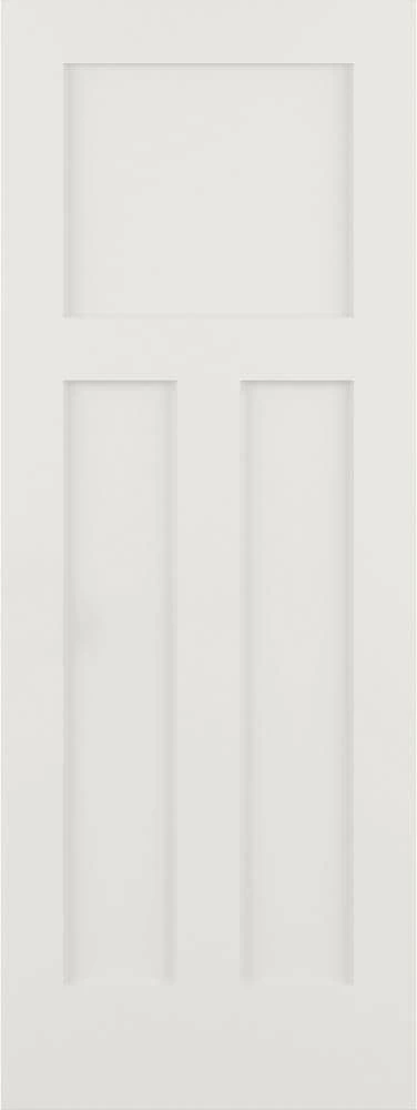 ReliaBilt Slab Doors Shaker 24-in x 80-in Snow Storm 3-Panel Craftsman 1 ReliaBilt Slab Doors Shaker 24-in x 80-in Snow Storm 3-Panel Craftsman