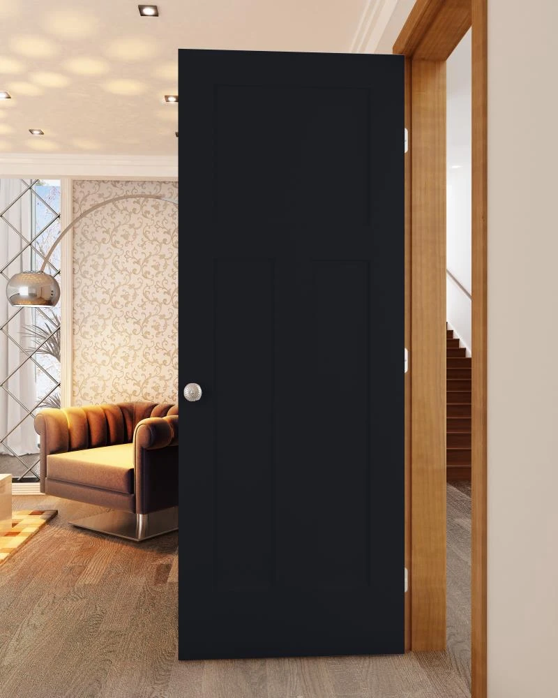 ReliaBilt Slab Doors Shaker 36-in x 80-in Midnight 3-Panel Craftsman 2 ReliaBilt Slab Doors Shaker 36-in x 80-in Midnight 3-Panel Craftsman - Image 2