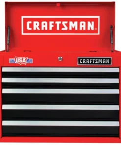 CRAFTSMAN Top Tool Chests 2000 Series 26-in W x 19.75-in H 5-Drawer Steel Tool Chest (Red) 12 CRAFTSMAN Top Tool Chests 2000 Series 26-in W x 19.75-in H 5-Drawer Steel Tool Chest (Red) -Craftsman Store 14958581