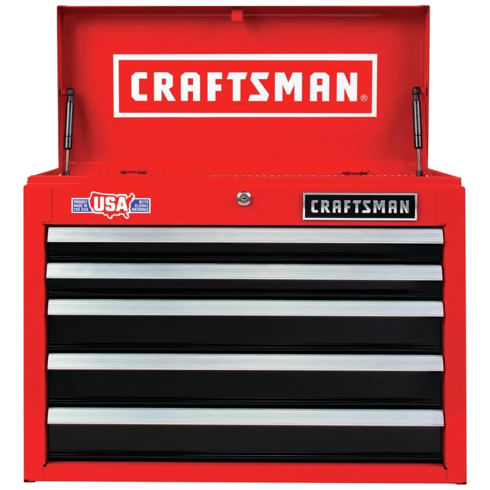 CRAFTSMAN Top Tool Chests 2000 Series 26-in W x 19.75-in H 5-Drawer Steel Tool Chest (Red) 3 CRAFTSMAN Top Tool Chests 2000 Series 26-in W x 19.75-in H 5-Drawer Steel Tool Chest (Red) - Image 3