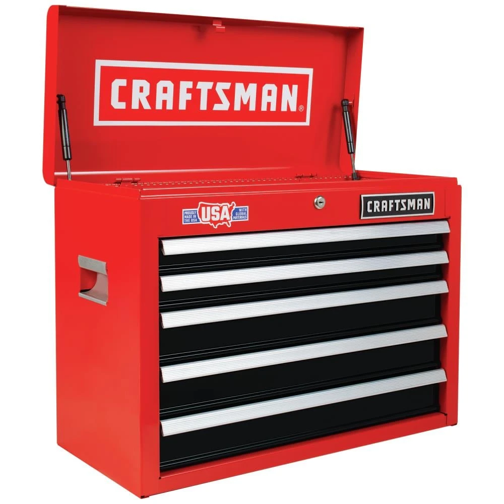CRAFTSMAN Top Tool Chests 2000 Series 26-in W x 19.75-in H 5-Drawer Steel Tool Chest (Red) 4 CRAFTSMAN Top Tool Chests 2000 Series 26-in W x 19.75-in H 5-Drawer Steel Tool Chest (Red) - Image 4