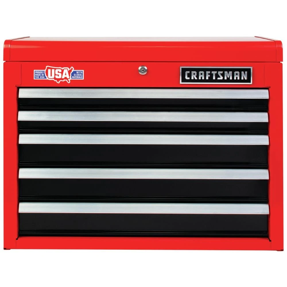 CRAFTSMAN Top Tool Chests 2000 Series 26-in W x 19.75-in H 5-Drawer Steel Tool Chest (Red) 1 CRAFTSMAN Top Tool Chests 2000 Series 26-in W x 19.75-in H 5-Drawer Steel Tool Chest (Red)