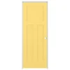 ReliaBilt Prehung Interior Doors Shaker 32-in x 80-in Marigold 3-Panel Craftsman Solid Core Prefinished Pine MDF Left Hand Inswing Single Prehung Interior Door