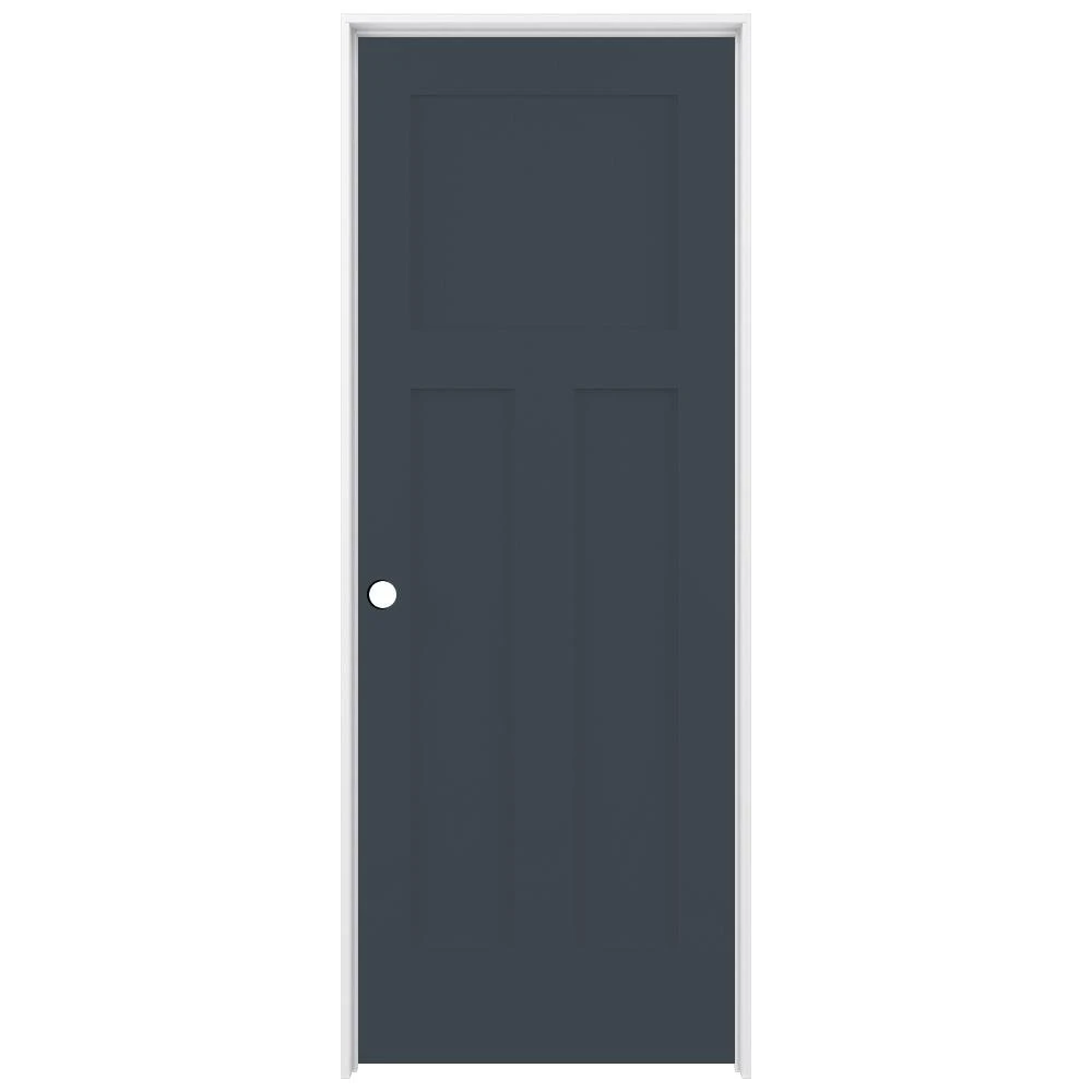 ReliaBilt Prehung Interior Doors Shaker 24-in x 80-in Slate 3-Panel Craftsman Solid Core Prefinished Pine MDF Right Hand Inswing Single Prehung Interior Door 1 ReliaBilt Prehung Interior Doors Shaker 24-in x 80-in Slate 3-Panel Craftsman Solid Core Prefinished Pine MDF Right Hand Inswing Single Prehung Interior Door