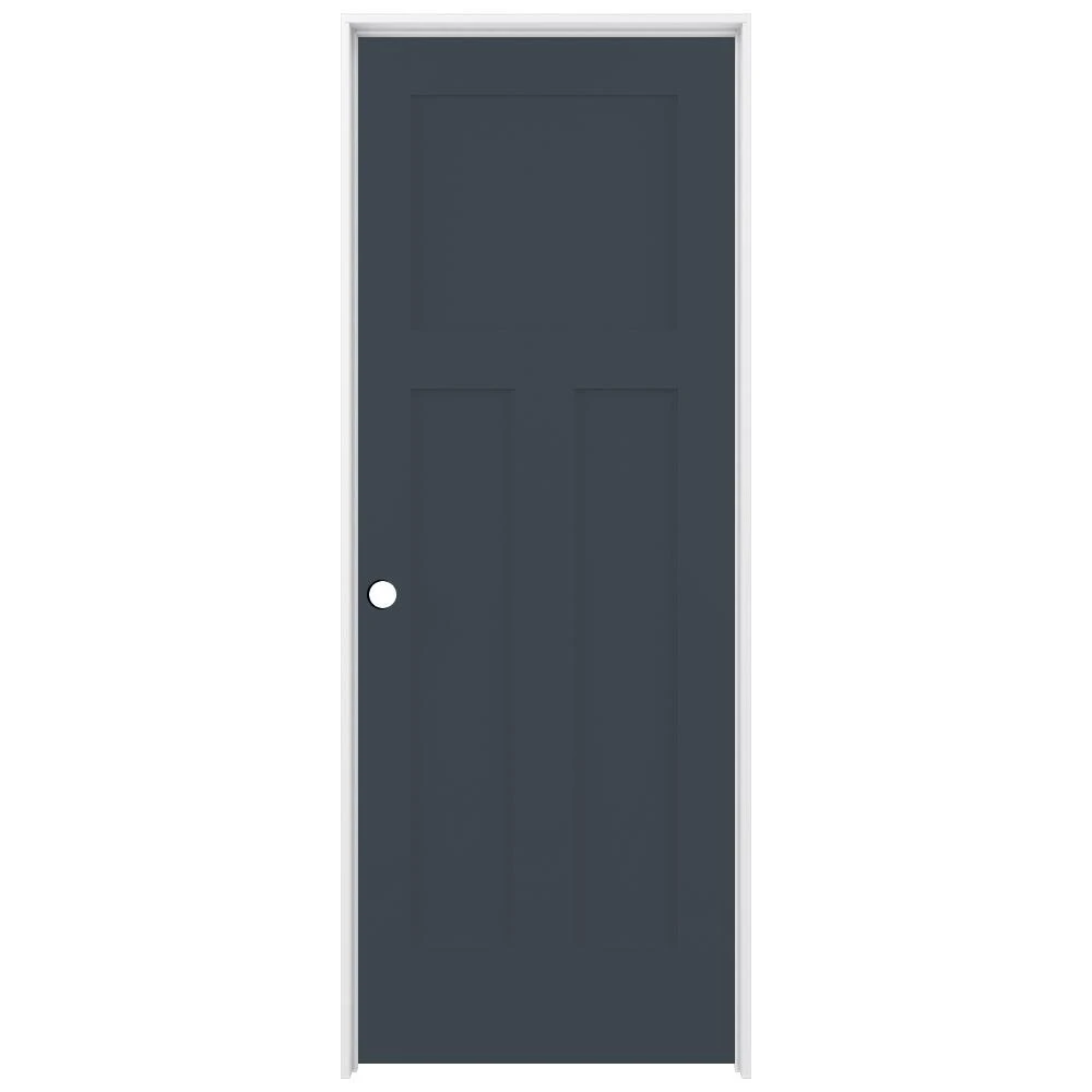 ReliaBilt Prehung Interior Doors Shaker 28-in x 80-in Slate 3-Panel Craftsman Solid Core Prefinished Pine MDF Right Hand Inswing Single Prehung Interior Door 1 ReliaBilt Prehung Interior Doors Shaker 28-in x 80-in Slate 3-Panel Craftsman Solid Core Prefinished Pine MDF Right Hand Inswing Single Prehung Interior Door