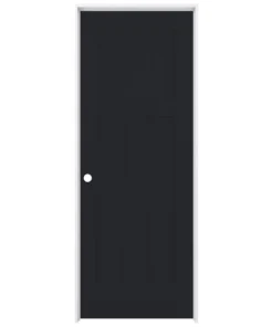 ReliaBilt Prehung Interior Doors Shaker 30-in x 80-in Midnight 3-Panel Craftsman Solid Core Prefinished Pine MDF Left Hand Inswing Single Prehung Interior Door