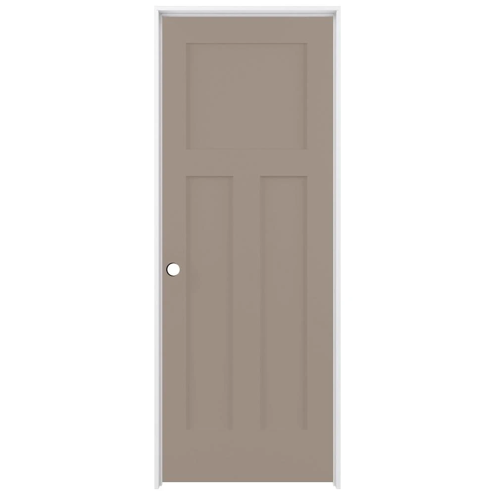 ReliaBilt Prehung Interior Doors Shaker 36-in x 80-in Sand Piper 3-Panel Craftsman Solid Core Prefinished Pine MDF Left Hand Inswing Single Prehung Interior Door 1 ReliaBilt Prehung Interior Doors Shaker 36-in x 80-in Sand Piper 3-Panel Craftsman Solid Core Prefinished Pine MDF Left Hand Inswing Single Prehung Interior Door