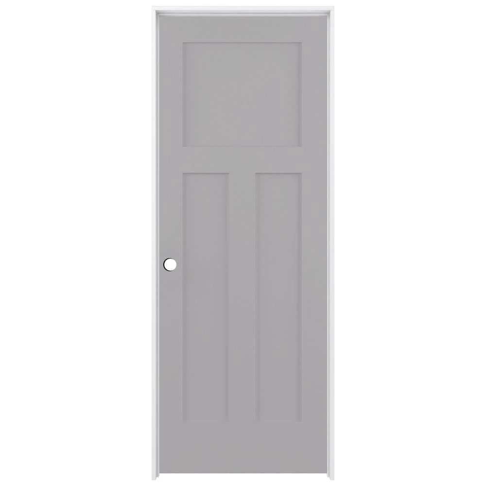 American Building Supply Prehung Interior Doors Shaker 32-in x 80-in Driftwood 3-Panel Craftsman Solid Core Prefinished Pine MDF Right Hand Inswing Single Prehung Interior Door 1 American Building Supply Prehung Interior Doors Shaker 32-in x 80-in Driftwood 3-Panel Craftsman Solid Core Prefinished Pine MDF Right Hand Inswing Single Prehung Interior Door