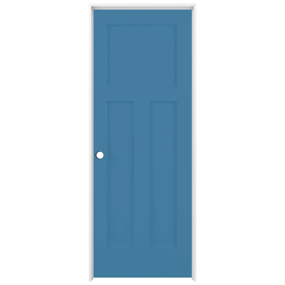 American Building Supply Prehung Interior Doors Shaker 28-in x 80-in Blue Heron 3-Panel Craftsman Solid Core Prefinished Pine MDF Right Hand Inswing Single Prehung Interior Door 1 American Building Supply Prehung Interior Doors Shaker 28-in x 80-in Blue Heron 3-Panel Craftsman Solid Core Prefinished Pine MDF Right Hand Inswing Single Prehung Interior Door