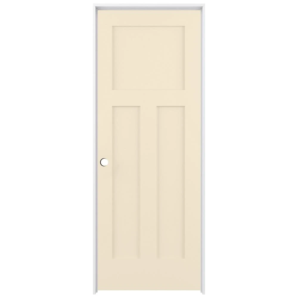 ReliaBilt Prehung Interior Doors Shaker 36-in x 80-in Cream-n-sugar 3-Panel Craftsman Solid Core Prefinished Pine MDF Right Hand Inswing Single Prehung Interior Door 1 ReliaBilt Prehung Interior Doors Shaker 36-in x 80-in Cream-n-sugar 3-Panel Craftsman Solid Core Prefinished Pine MDF Right Hand Inswing Single Prehung Interior Door