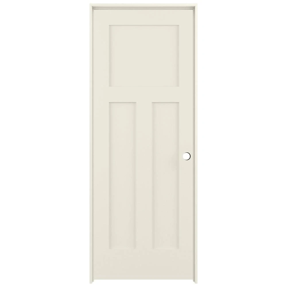ReliaBilt Prehung Interior Doors Shaker 30-in x 80-in Moonglow 3-Panel Craftsman Solid Core Prefinished Pine MDF Left Hand Inswing Single Prehung Interior Door 1 ReliaBilt Prehung Interior Doors Shaker 30-in x 80-in Moonglow 3-Panel Craftsman Solid Core Prefinished Pine MDF Left Hand Inswing Single Prehung Interior Door