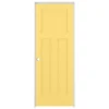 American Building Supply Prehung Interior Doors Shaker 24-in x 80-in Marigold 3-Panel Craftsman Solid Core Prefinished Pine MDF Right Hand Inswing Single Prehung Interior Door