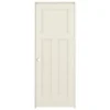 American Building Supply Prehung Interior Doors Shaker 30-in x 80-in Moonglow 3-Panel Craftsman Solid Core Prefinished Pine MDF Right Hand Inswing Single Prehung Interior Door