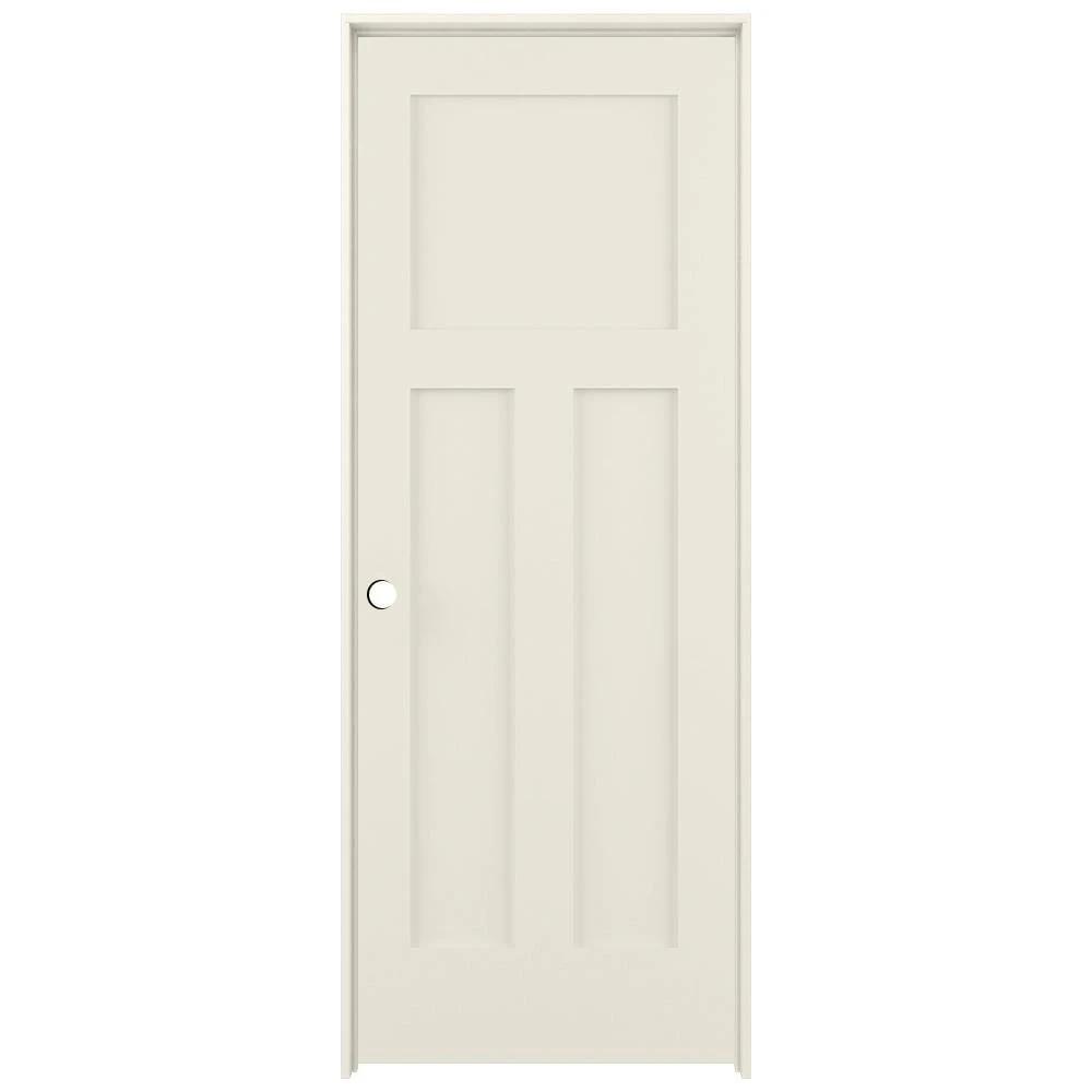 American Building Supply Prehung Interior Doors Shaker 28-in x 80-in Moonglow 3-Panel Craftsman Solid Core Prefinished Pine MDF Right Hand Inswing Single Prehung Interior Door 1 American Building Supply Prehung Interior Doors Shaker 28-in x 80-in Moonglow 3-Panel Craftsman Solid Core Prefinished Pine MDF Right Hand Inswing Single Prehung Interior Door