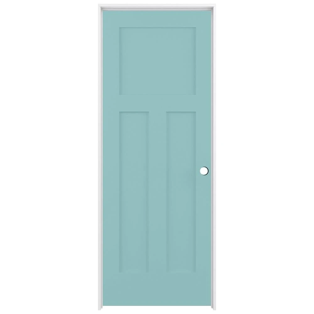 American Building Supply Prehung Interior Doors Shaker 24-in x 80-in Sea Mist 3-Panel Craftsman Solid Core Prefinished Pine MDF Left Hand Inswing Single Prehung Interior Door 1 American Building Supply Prehung Interior Doors Shaker 24-in x 80-in Sea Mist 3-Panel Craftsman Solid Core Prefinished Pine MDF Left Hand Inswing Single Prehung Interior Door