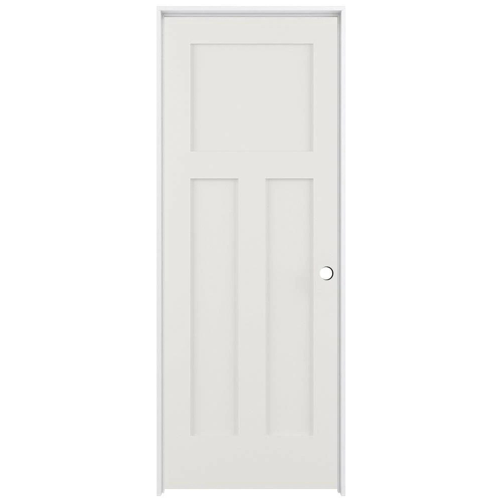 American Building Supply Prehung Interior Doors Shaker 24-in x 80-in Snow Storm 3-Panel Craftsman Solid Core Prefinished Pine MDF Left Hand Inswing Single Prehung Interior Door 1 American Building Supply Prehung Interior Doors Shaker 24-in x 80-in Snow Storm 3-Panel Craftsman Solid Core Prefinished Pine MDF Left Hand Inswing Single Prehung Interior Door