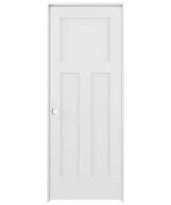 American Building Supply Prehung Interior Doors Shaker 30-in x 80-in White 3-Panel Craftsman Solid Core Prefinished Pine MDF Right Hand Inswing Single Prehung Interior Door