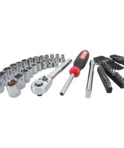 CRAFTSMAN Mechanics Tool Sets 63-Piece Standard (SAE) and Metric Combination Chrome Mechanics Tool Set (3/8-in)