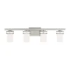 Sea Gull Lighting Vanity Lights Robie 4-Light Nickel Craftsman Vanity Light