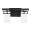Sea Gull Lighting Vanity Lights Robie 2-Light Black Craftsman Vanity Light