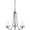 Sea Gull Lighting Chandeliers Robie 3-Light Bronze Craftsman Chandelier