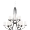 Sea Gull Lighting Chandeliers Robie 9-Light Bronze Craftsman Chandelier
