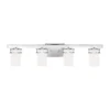 Sea Gull Lighting Vanity Lights Robie 4-Light Chrome Craftsman Vanity Light