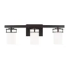 Sea Gull Lighting Vanity Lights Robie 3-Light Bronze Craftsman Vanity Light