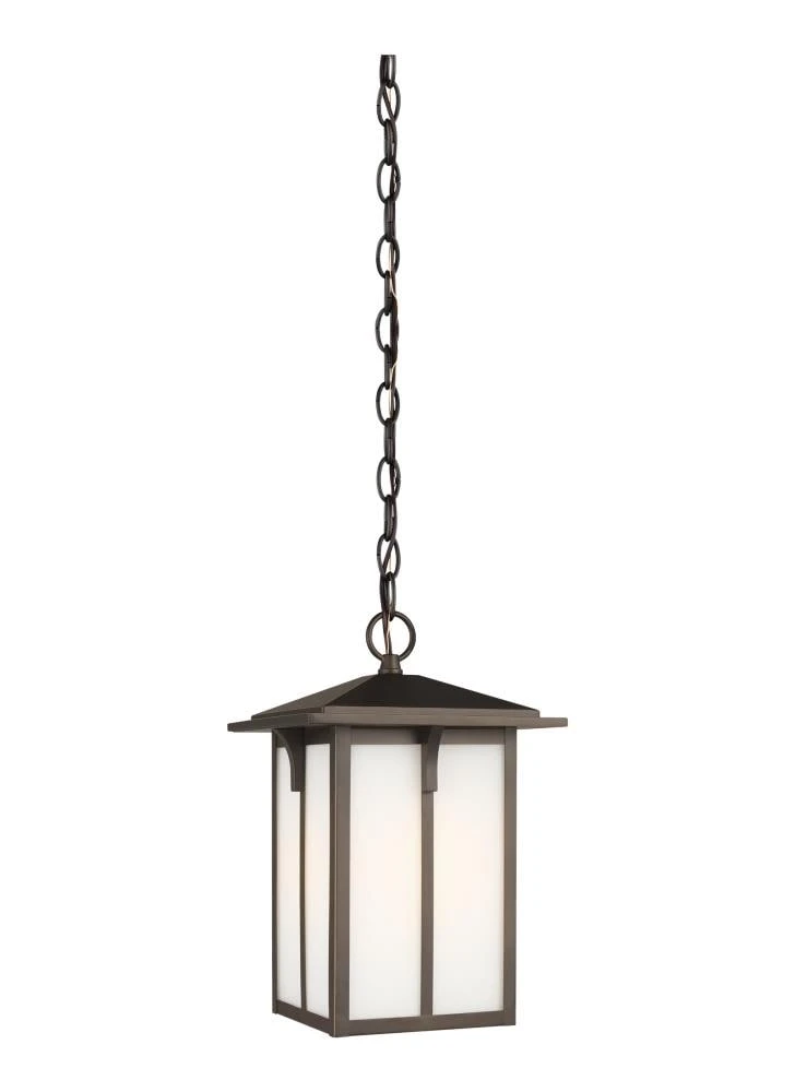 Sea Gull Lighting Pendant Lighting Tomek Antique Bronze Craftsman Etched Glass Lantern Outdoor Pendant Light 1 Sea Gull Lighting Pendant Lighting Tomek Antique Bronze Craftsman Etched Glass Lantern Outdoor Pendant Light