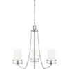 Sea Gull Lighting Chandeliers Robie 3-Light Brushed Nickel Craftsman Chandelier