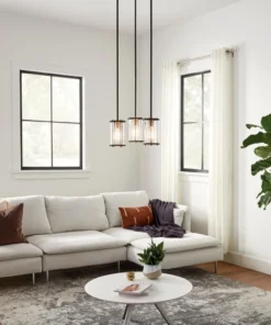 Kichler Pendant Lighting Loman Matte Black and Brushed Nickel Craftsman Clear Glass Cylinder Mini Pendant Light 23 Kichler Pendant Lighting Loman Matte Black and Brushed Nickel Craftsman Clear Glass Cylinder Mini Pendant Light -Craftsman Store 15876254