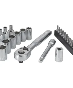 CRAFTSMAN Mechanics Tool Sets 24-Piece Standard (SAE) Polished Chrome Mechanics Tool Set (1/4-in)