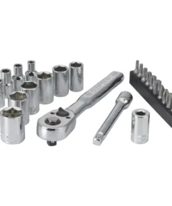 CRAFTSMAN Mechanics Tool Sets 24-Piece Metric Polished Chrome Mechanics Tool Set (1/4-in)