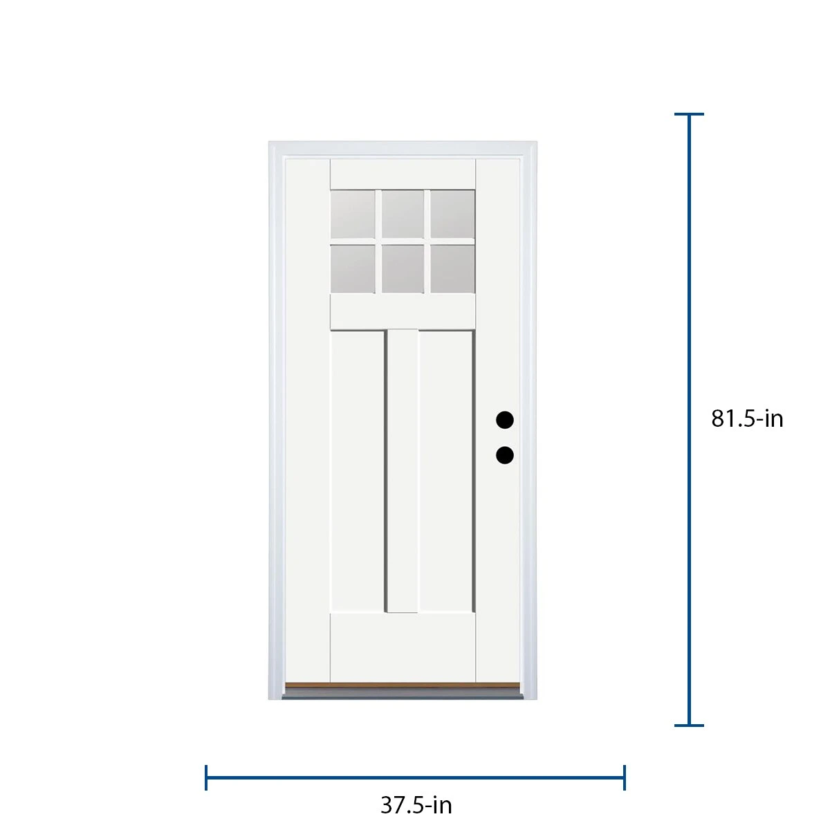 Therma-Tru Benchmark Doors Front Doors 36-in x 80-in Fiberglass Craftsman Left-Hand Inswing Ready To Paint Unfinished Prehung Single Front Door with Brickmould Insulating Core ENERGY STAR Northern Zone ENERGY STAR North/Central Zone ENERGY STAR South/Central Zone ENERGY STAR Southern Zone 5 Therma-Tru Benchmark Doors Front Doors 36-in x 80-in Fiberglass Craftsman Left-Hand Inswing Ready To Paint Unfinished Prehung Single Front Door with Brickmould Insulating Core ENERGY STAR Northern Zone ENERGY STAR North/Central Zone ENERGY STAR South/Central Zone ENERGY STAR Southern Zone - Image 5