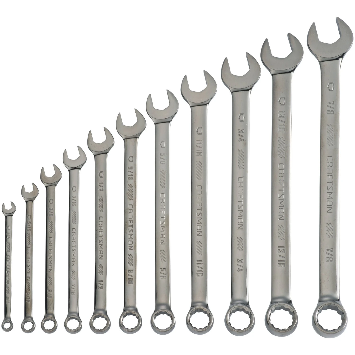 CRAFTSMAN Combination Wrenches & Sets 11-Piece Set 12-point Standard (SAE) Standard Combination Wrench Set 1 CRAFTSMAN Combination Wrenches & Sets 11-Piece Set 12-point Standard (SAE) Standard Combination Wrench Set