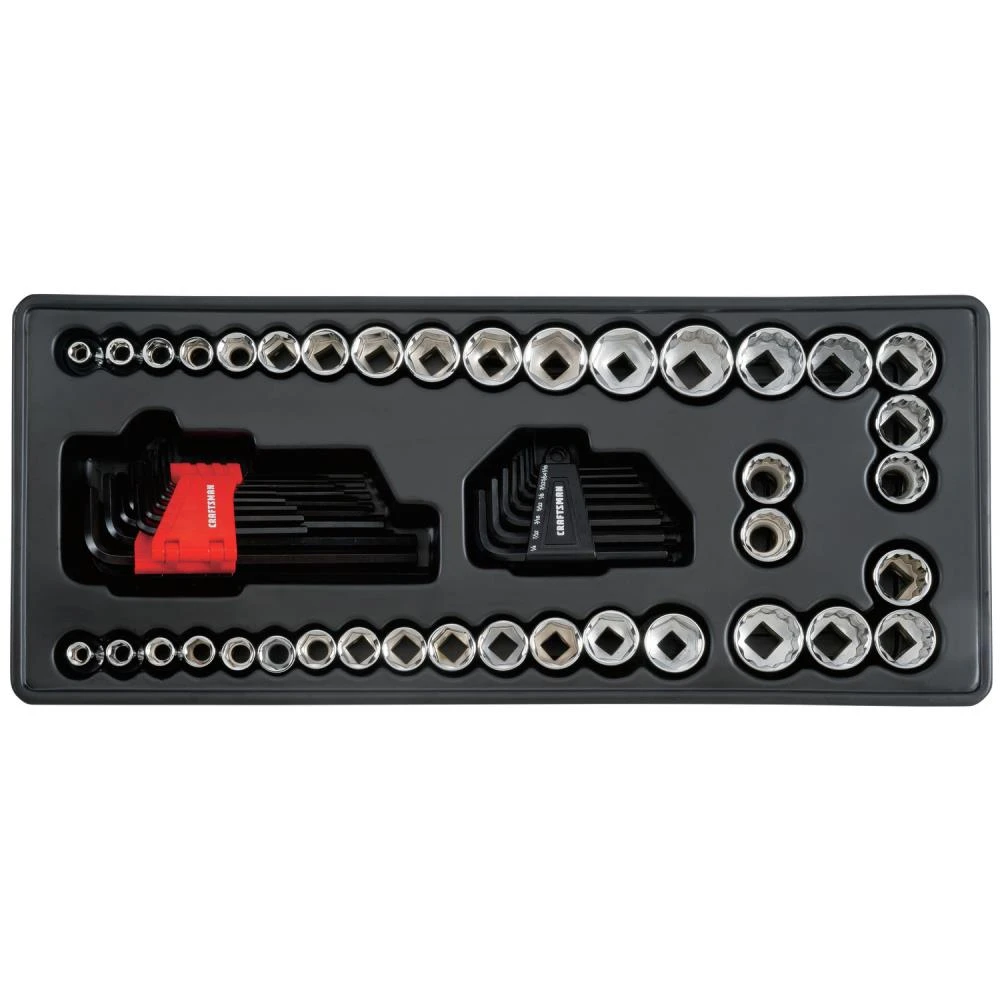 CRAFTSMAN Mechanics Tool Sets 218-Piece Standard (SAE) and Metric Combination Polished Chrome Mechanics Tool Set (1/4-in; 3/8-in) 6 CRAFTSMAN Mechanics Tool Sets 218-Piece Standard (SAE) and Metric Combination Polished Chrome Mechanics Tool Set (1/4-in; 3/8-in) - Image 6