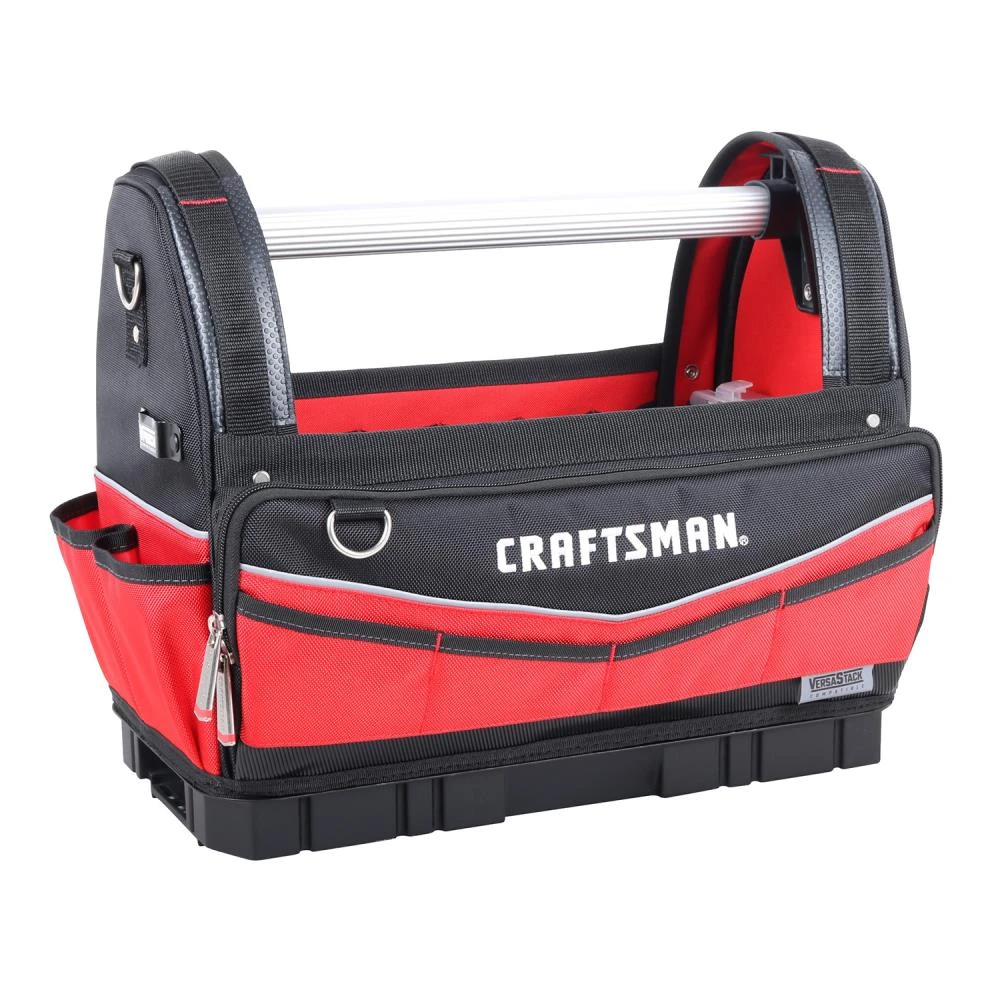 CRAFTSMAN Tool Bags Versastack Red and Black Polyester 17-in Tool Tote 1 CRAFTSMAN Tool Bags Versastack Red and Black Polyester 17-in Tool Tote
