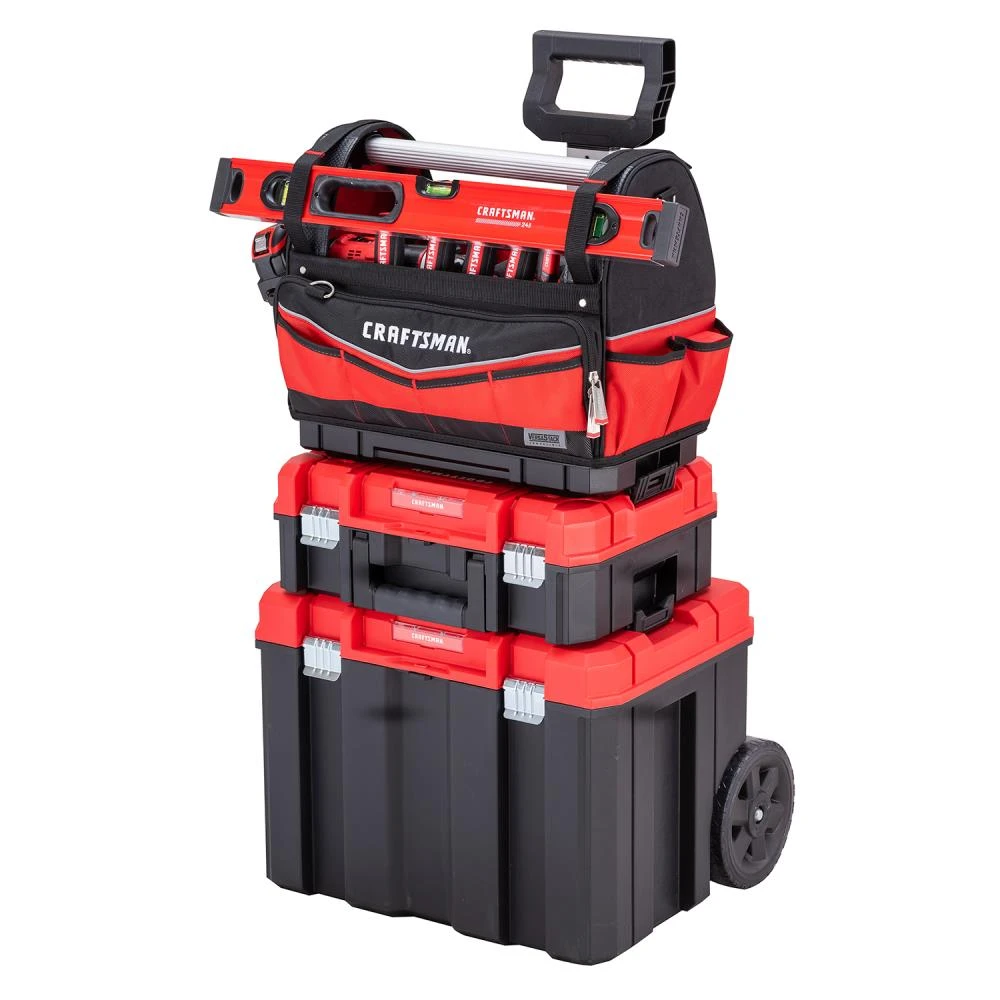 CRAFTSMAN Tool Bags Versastack Red and Black Polyester 17-in Tool Tote 8 CRAFTSMAN Tool Bags Versastack Red and Black Polyester 17-in Tool Tote - Image 8