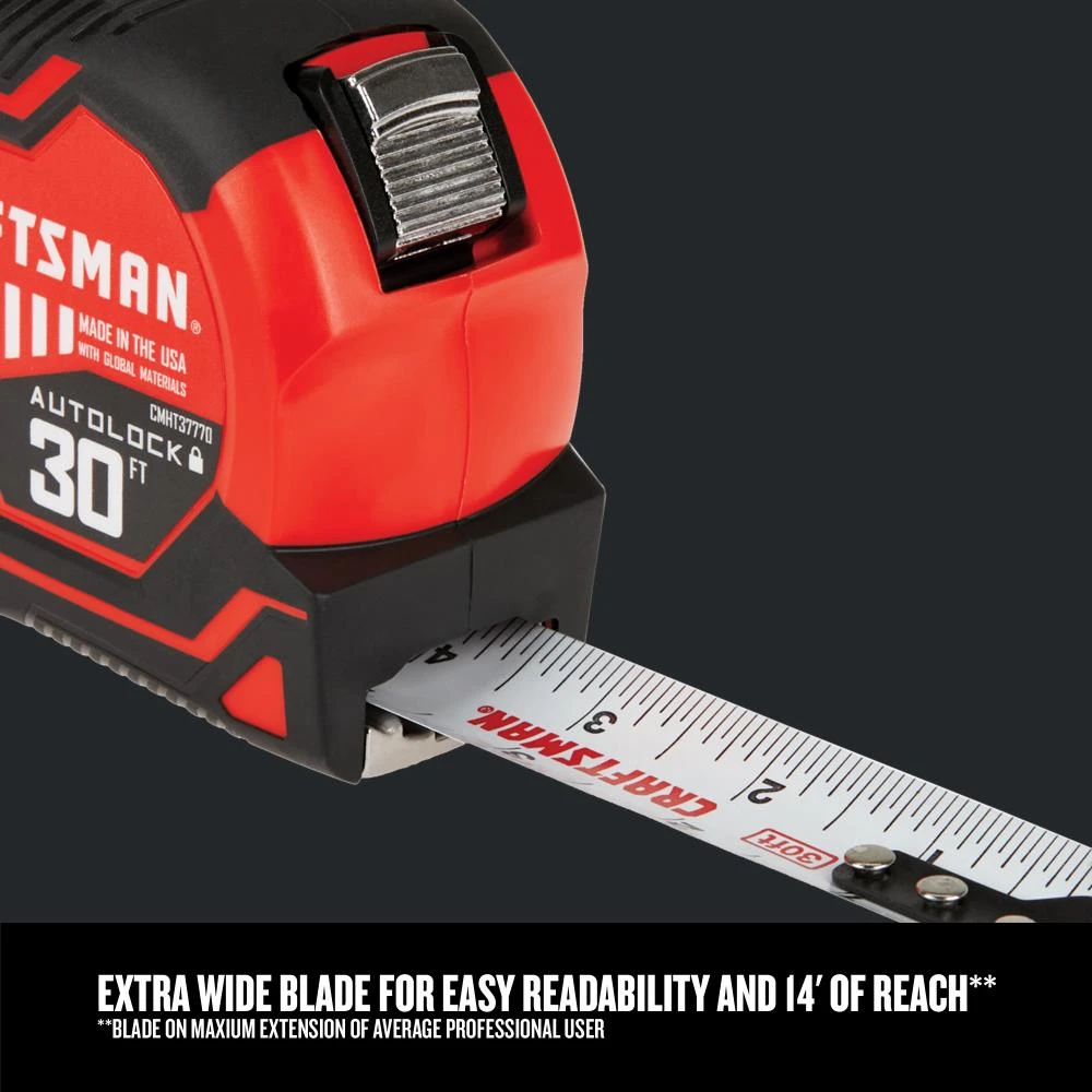 CRAFTSMAN Tape Measures AUTOLOCK 30-ft Tape Measure 4 CRAFTSMAN Tape Measures AUTOLOCK 30-ft Tape Measure - Image 4