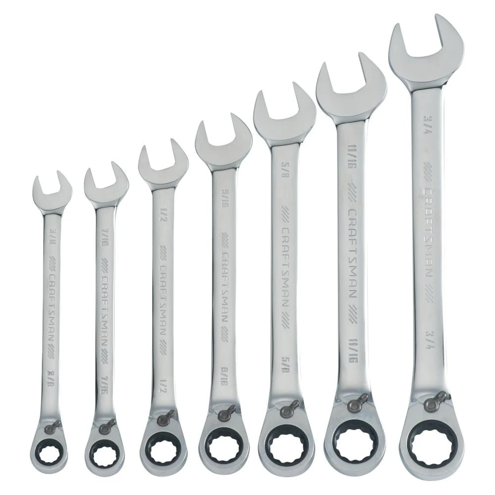 CRAFTSMAN Ratchet Wrenches & Sets 7-Piece Set 12-Point Standard (SAE) Ratchet Wrench Set 1 CRAFTSMAN Ratchet Wrenches & Sets 7-Piece Set 12-Point Standard (SAE) Ratchet Wrench Set