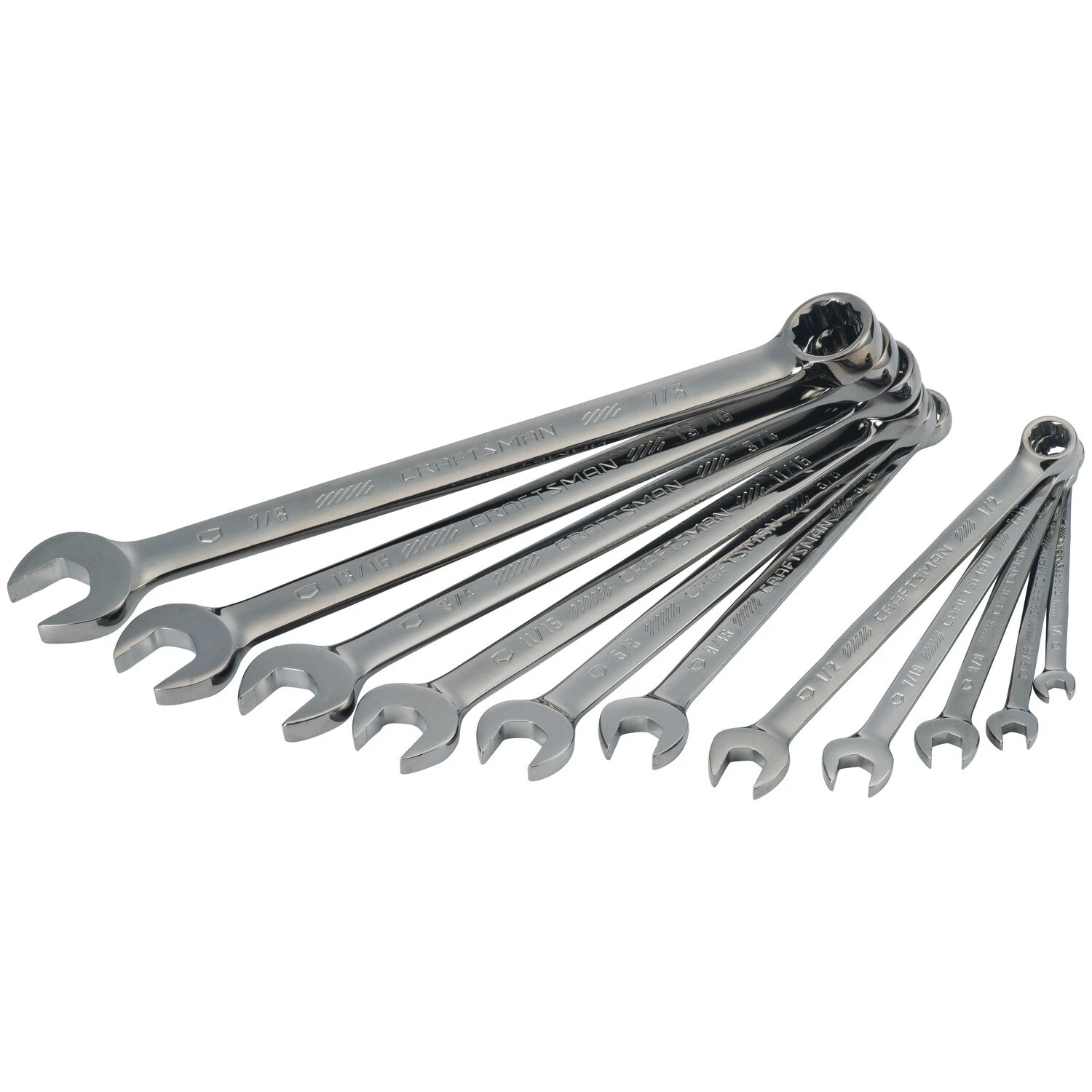 CRAFTSMAN Combination Wrenches & Sets 11-Piece Set 12-point Standard (SAE) Standard Combination Wrench Set 3 CRAFTSMAN Combination Wrenches & Sets 11-Piece Set 12-point Standard (SAE) Standard Combination Wrench Set - Image 3