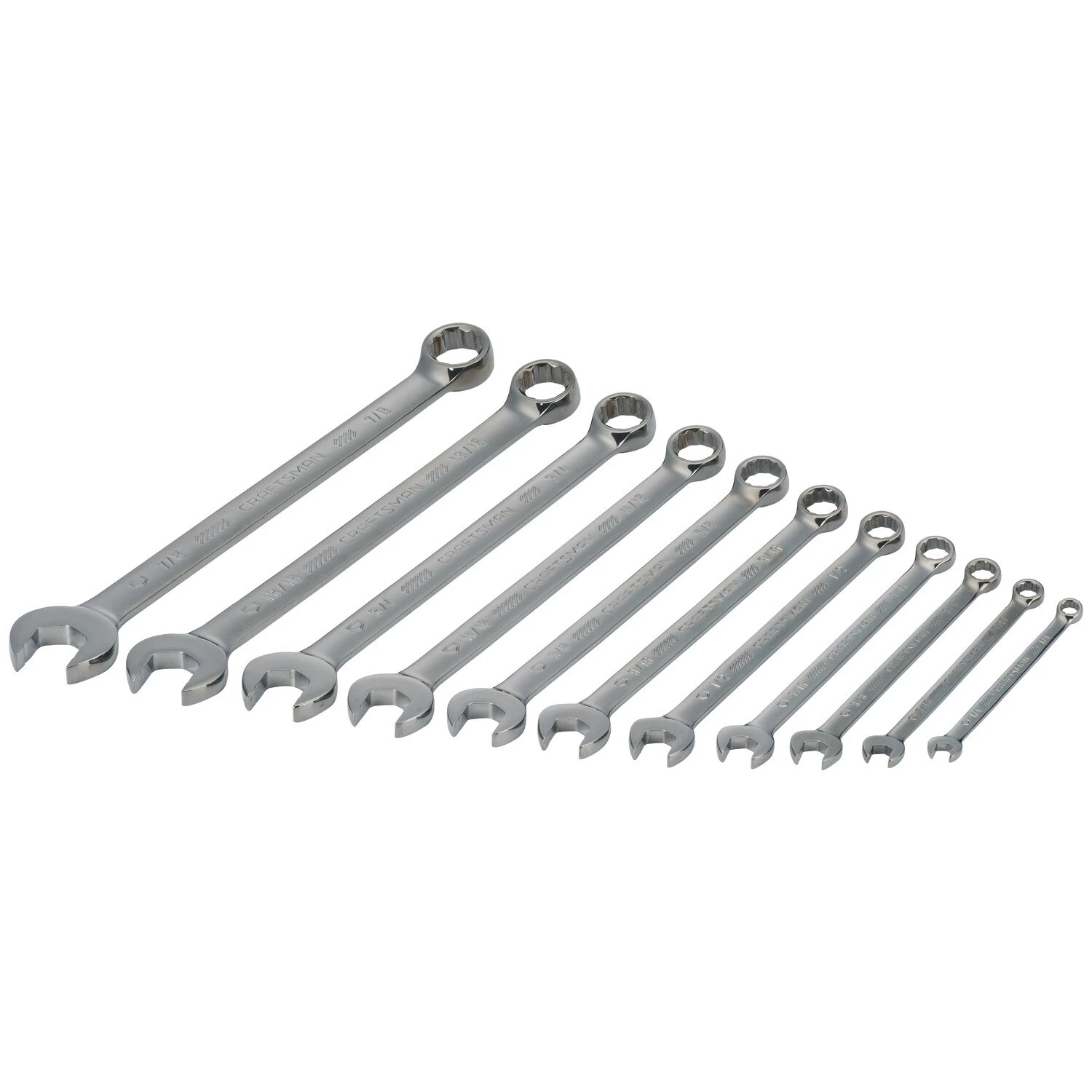 CRAFTSMAN Combination Wrenches & Sets 11-Piece Set 12-point Standard (SAE) Standard Combination Wrench Set 2 CRAFTSMAN Combination Wrenches & Sets 11-Piece Set 12-point Standard (SAE) Standard Combination Wrench Set - Image 2