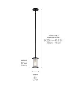 Kichler Pendant Lighting Loman Matte Black and Brushed Nickel Craftsman Clear Glass Cylinder Mini Pendant Light 25 Kichler Pendant Lighting Loman Matte Black and Brushed Nickel Craftsman Clear Glass Cylinder Mini Pendant Light -Craftsman Store 16729691