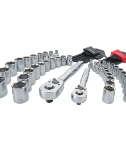 CRAFTSMAN Mechanics Tool Sets Versastack 71-Piece Standard (SAE) and Metric Combination Polished Chrome Mechanics Tool Set (1/4-in; 3/8-in;)