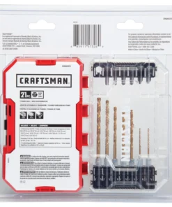 CRAFTSMAN Twist Drill Bits 21-Piece Assorted x Set Titanium Twist Drill Bit Set -Craftsman Store 17881182