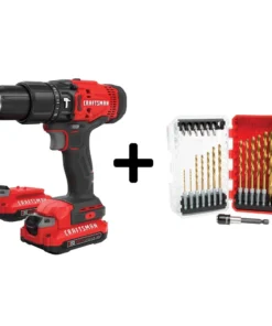 CRAFTSMAN Hammer Drills V20 1/2-in 20-volt Max Variable Speed Cordless Hammer Drill (2-Batteries Included)