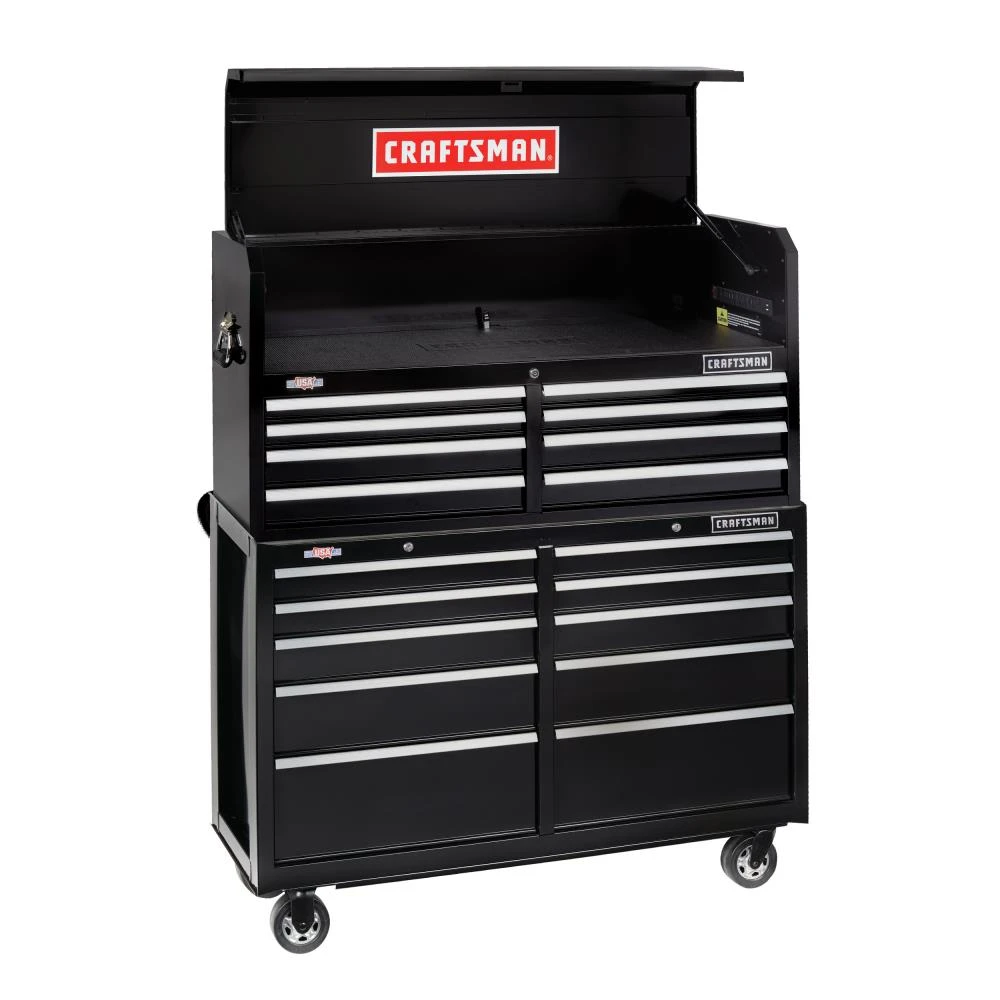 CRAFTSMAN Bottom Tool Cabinets 2000 Series 52-in W x 37.5-in H 10-Drawer Steel Rolling Tool Cabinet (Black) 6 CRAFTSMAN Bottom Tool Cabinets 2000 Series 52-in W x 37.5-in H 10-Drawer Steel Rolling Tool Cabinet (Black) - Image 6